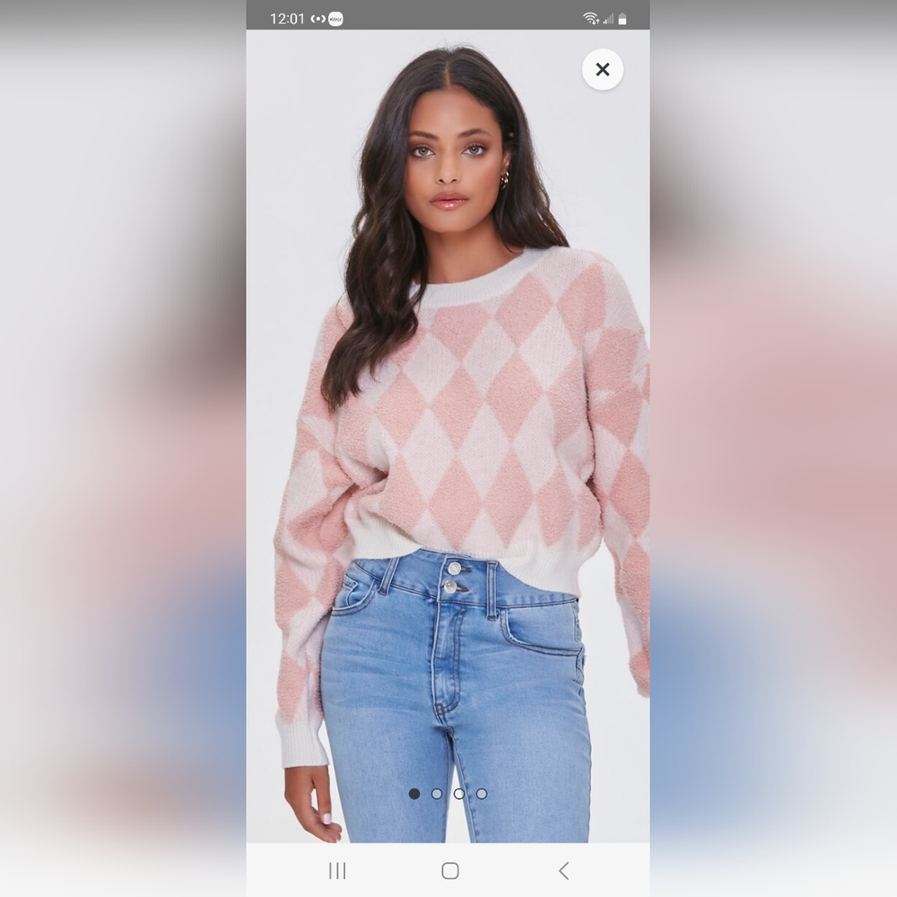 Diamond checkered sweater